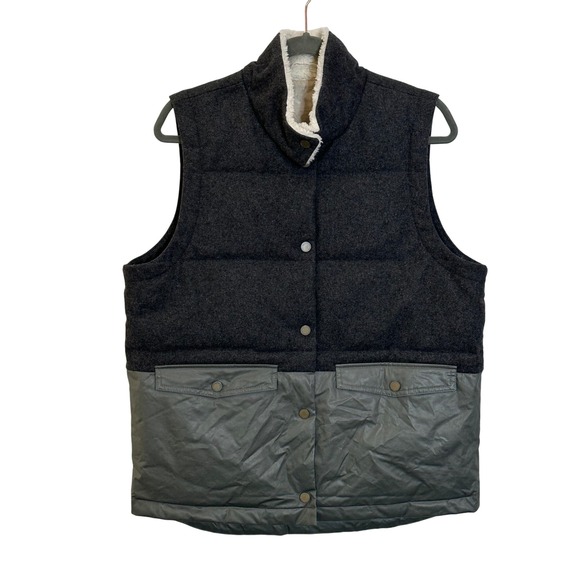 Carve Designs Jackets & Blazers - Carve Designs Zane Wool Down Filled Puffer Vest Size M Gray Green Casual Travel